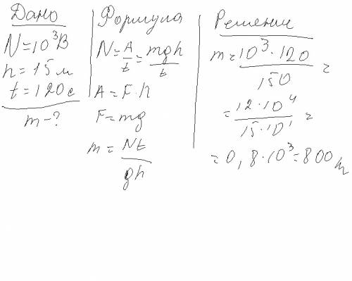 Мощность двигателя подъёмного крана равна квт.груз какой массы он может поднять на высоту 15 м за 2