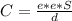 C=\frac{e*e*S}{d}