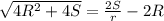 \sqrt{4R^2+4S}=\frac{2S}{r}-2R