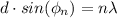 d \cdot sin (\phi_n) = n \lambda