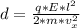 d=\frac{q*E*l^{2}}{2*m*v_{x}^{2}}