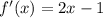 f'(x)=2x-1