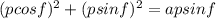 (pcosf)^2+(psinf)^2=apsinf