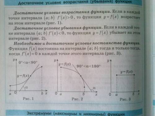 Сформулируйте достаточное условие возрастания (убывания) функции. если можно то еще примеры