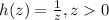 h(z)=\frac{1}{z}, z0