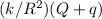 (k/R^2)(Q+q)