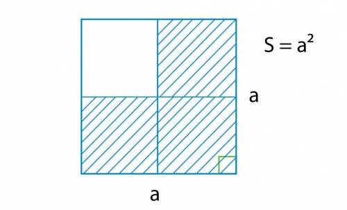 Начертите квадрат, сторона которого 4см. разделите его на 4 равные части. закрасьте три четвёртых ча