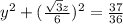 y^2+ (\frac{\sqrt{3}z}{6})^2= \frac{37}{36}