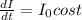 \frac{dI}{dt}=I_0cost