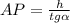 AP= \frac{h}{tg \alpha }