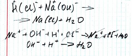 Hcl+naoh→ как делать? нужно написать молекулярну повну и /