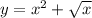 y=x^2+\sqrt{x}