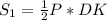 S _{1} = \frac{1}{2} P*DK