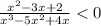 \frac{x^2-3x+2}{x^3-5x^2+4x}<0