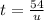 t=\frac{54}{u}