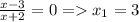 \frac{x-3}{x+2}=0 = x_1=3