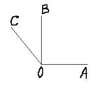 1) постройте прямой угол угол аов. проведите луч ос так, что-бы угол вос был острым,а угол аос оказа