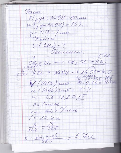 Хоть с какой нибудь 1) метан прохлорировали до трихлорметана. для поглощения выделившегося газа изра