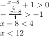 -\frac{x-8}4+10&#10;\\\&#10;-\frac{x-8}4-1&#10;\\\&#10;x-8