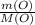 \frac{m(O)}{M(O)}