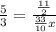 \frac{5}{3}= \frac{ \frac{11}{2}}{ \frac{33}{10}x}