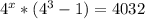 4^{x} *( 4^{3} -1)=4032