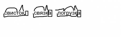 Разбор слов по составу,свисток связка погрузка?