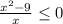 \frac{ x^{2}-9}{x} \leq 0