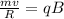 \frac{mv}{R} = qB