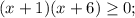 (x+1)(x+6) \geq 0;