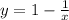 y=1- \frac{1}{x}