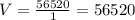 V= \frac{56520}{1}=56520