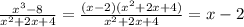 \frac{x^{3}-8 }{x^{2}+2x+4}=\frac{(x-2)(x^{2}+2x+4) }{x^{2}+2x+4 }=x-2