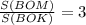 \frac{S(BOM)}{S(BOK)}=3