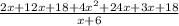 \frac{2x+12x+18+ 4x^{2} +24x+3x+18}{x+6}