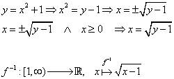 Найдите обратную функцию к функции у= f (х) у= x^2 + 1,х 0