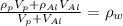 \frac{\rho_p V_p+\rho_{Al} V_{Al}}{V_p+V_{Al}} = \rho_w