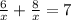 \frac{6}{x}+\frac{8}{x}=7