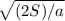 \sqrt{(2S)/a}