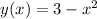 y(x)=3-x^2