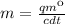 m= \frac{qmк}{cdt}