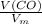 \frac{V(CO)}{V_m}