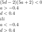 (5d-2)(5a+2)-0.4\\&#10;d