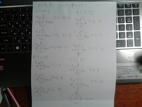 Какимчисламиззаданногоотрезкасоответствуетточкам (-√2/2; √2/2) числовойокружности: а) [-4п; п] б) [-