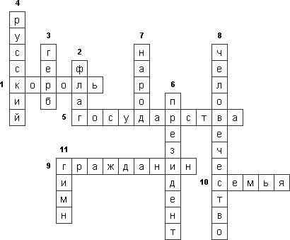 Составить красворд на тему общество с вопросами