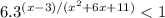 6.3^{(x-3)/(x^2+6x+11)}<1