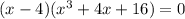 (x-4)(x^3+4x+16)=0