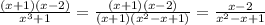 \frac{(x+1)(x-2)}{x^3+1}=\frac{(x+1)(x-2)}{(x+1)(x^2-x+1)}=\frac{x-2}{x^2-x+1}