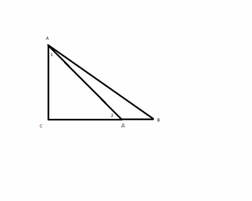 Впрямоугольном треугольнике acb (∠с = 90о) ∠ваc = 60о, ab = 10, d ∈ bc(b-d-c), ∠dаc = 45о. найдите d