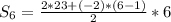 S_6=\frac{2*23+(-2)*(6-1)}{2}*6